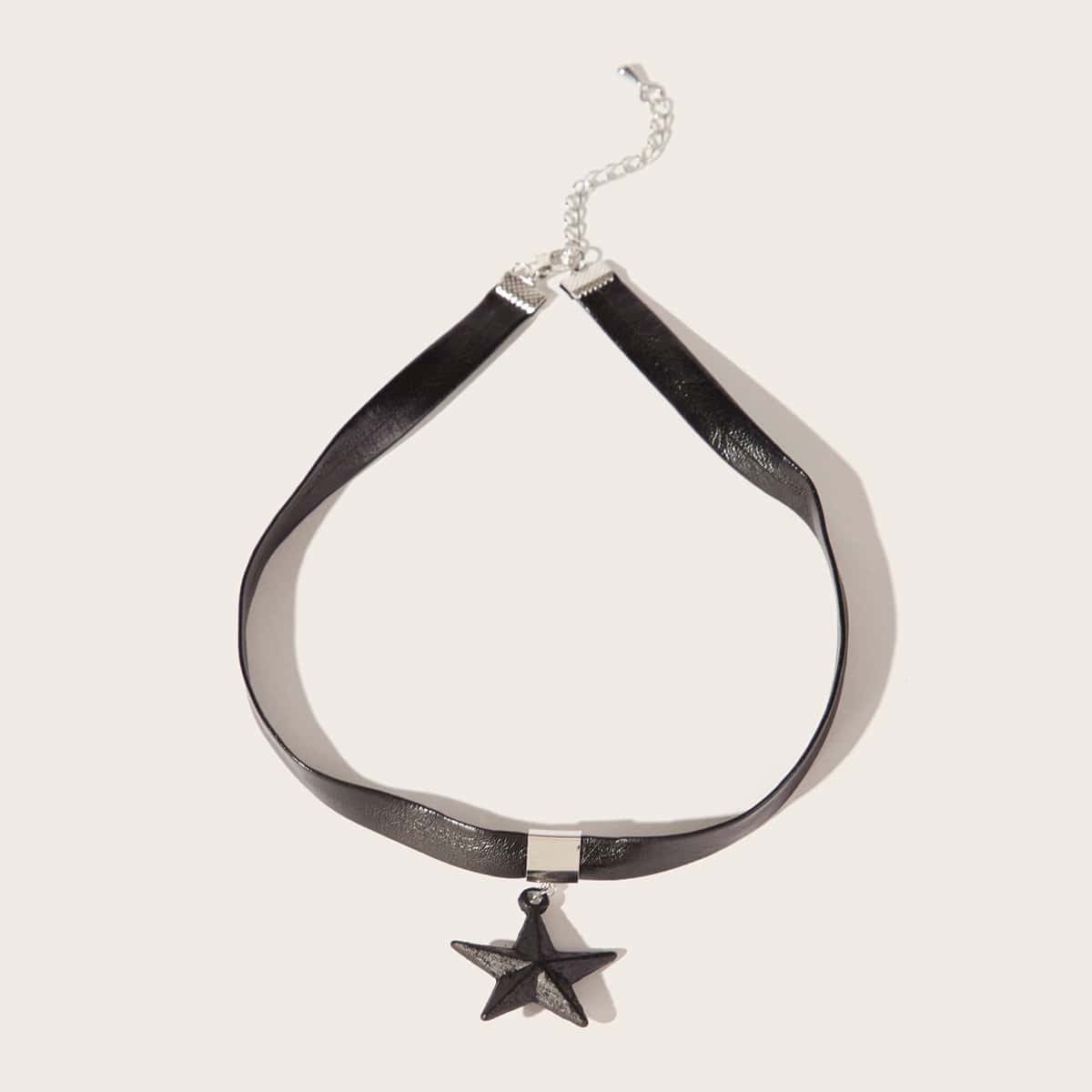 

Star PU Leather Choker, Black