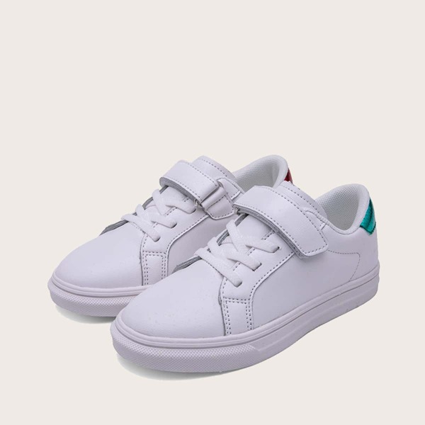 

Boys Velcro Strap Low Top Skate Shoes, White