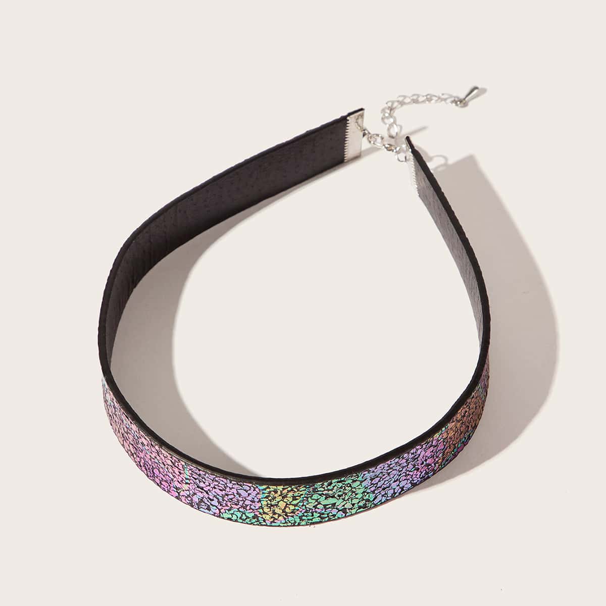 

1pc Holographic Choker, Multicolor
