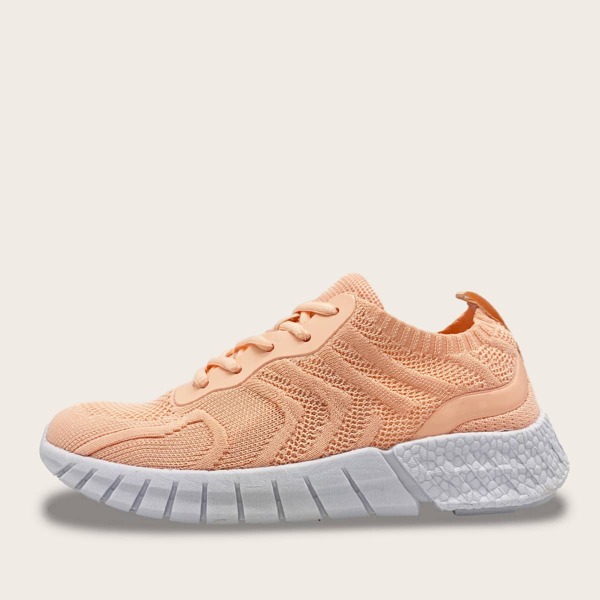 

Lace-up Front Wide Fit Sneakers, Baby pink
