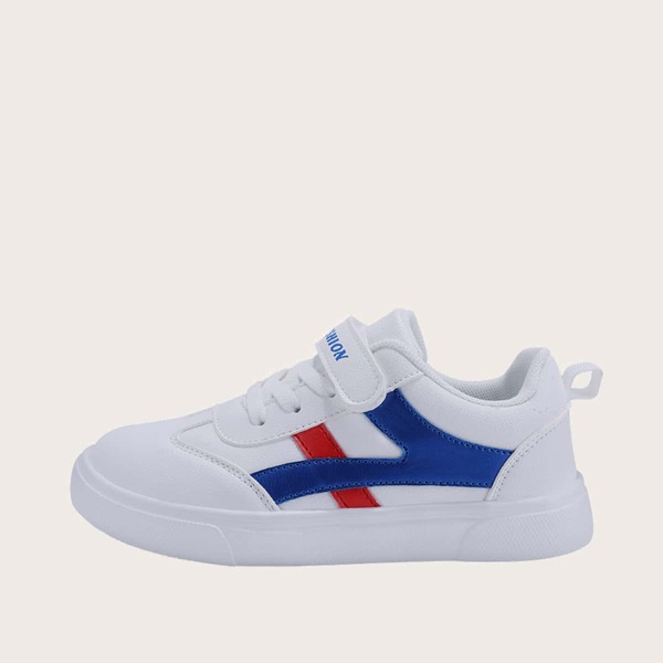 

Boys Letter Graphic Velcro Strap Sneakers, White