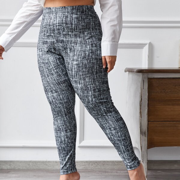 

Plus Space Dye Leggings, Grey