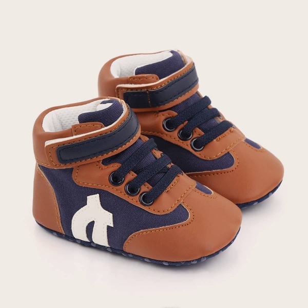 

Baby Boy Velcro Strap High Top Sneakers, Brown
