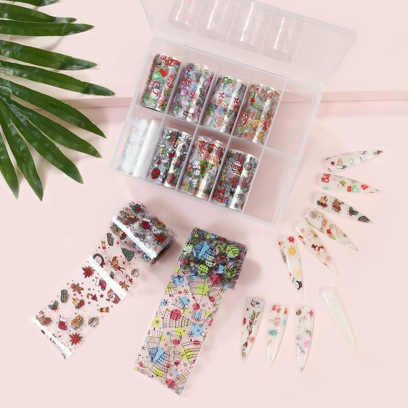 

10rolls Christmas Pattern Nail Sticker, Multicolor