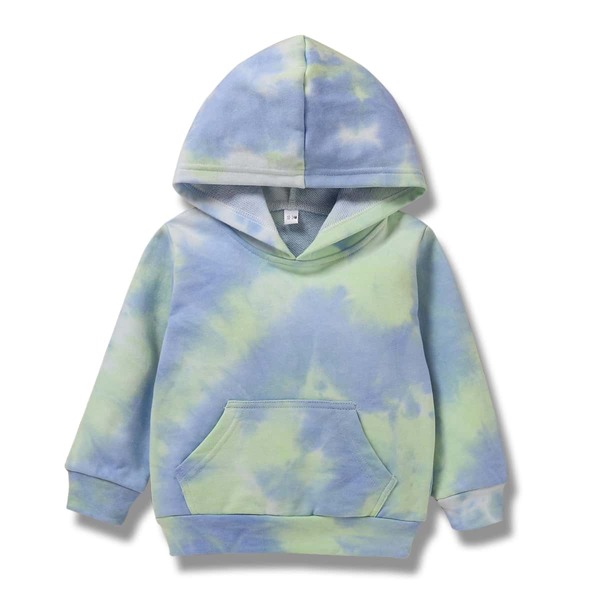 

Toddler Girls Tie Dye Kangaroo Pocket Hoodie, Multicolor