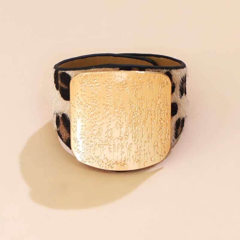 

Leopard Pattern Bracelet, Brown