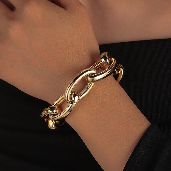 

Geo Chain Bracelet, Gold