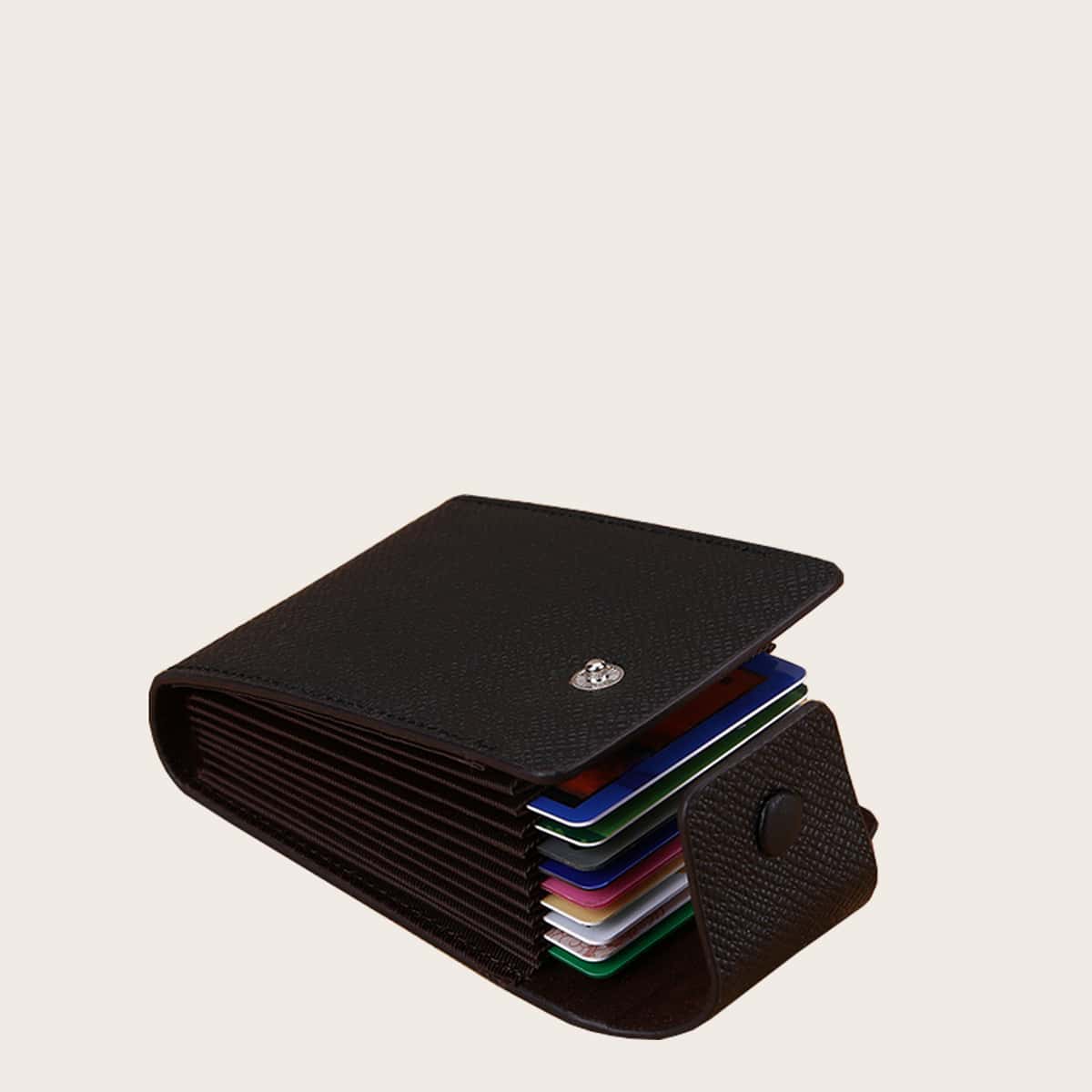 

Guys Snap Button Card Holder, Black