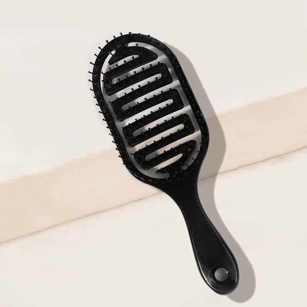 

1pc Plain Hair Comb, Black