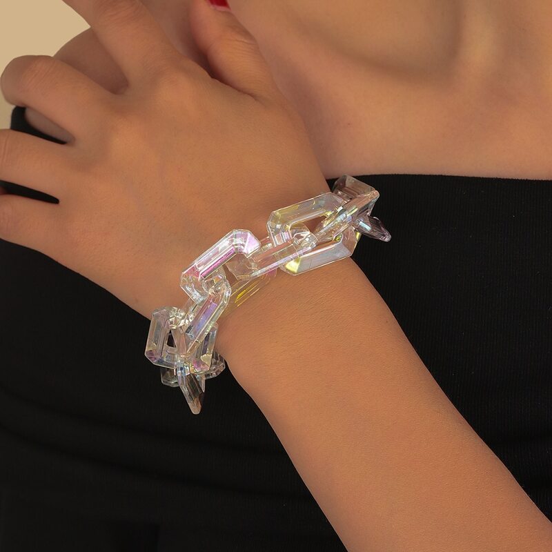 

Geo Chain Bracelet, Clear