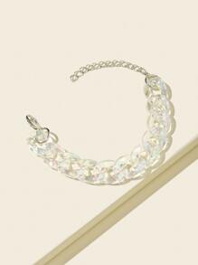 簡約鏈條手鐲 - 無色 - 查看 2