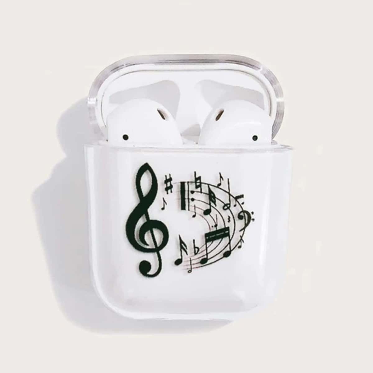 

Music Note Clear AirPods Case