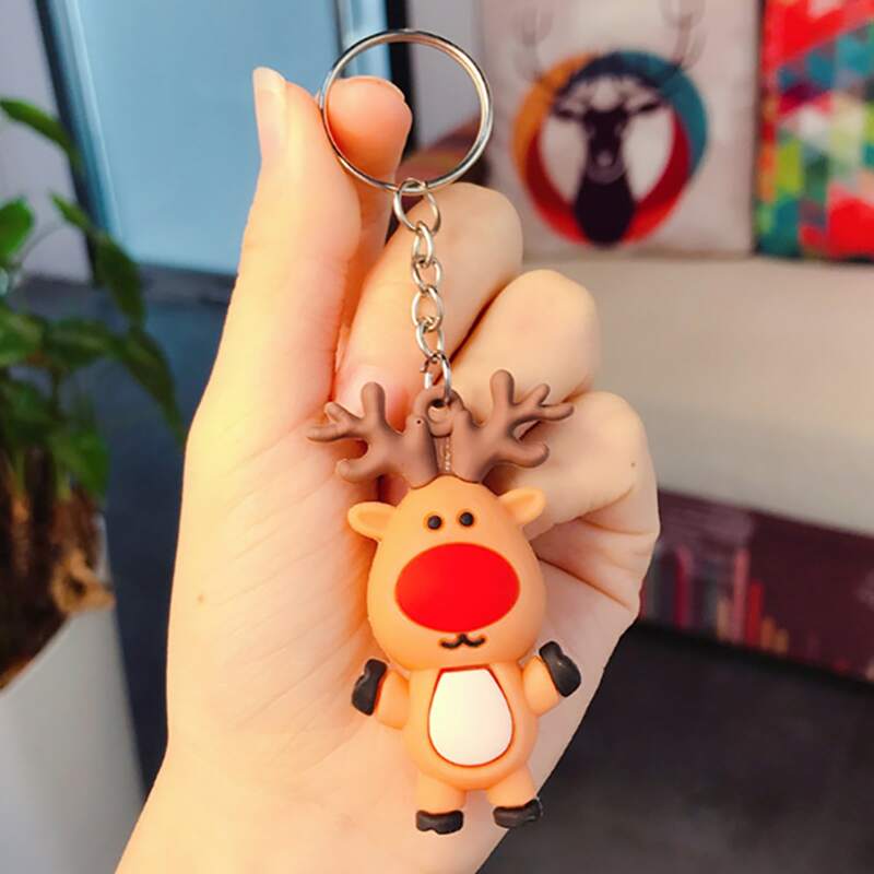 

Christmas Deer Charm Keychain, Multicolor