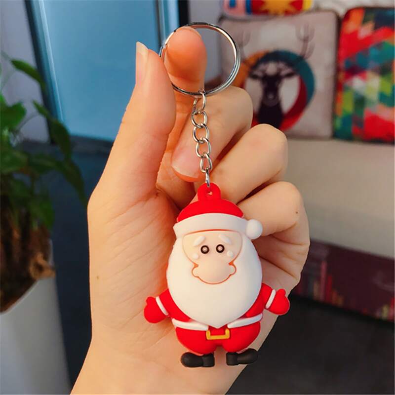 

Christmas Santa Claus Charm Keychain, Red