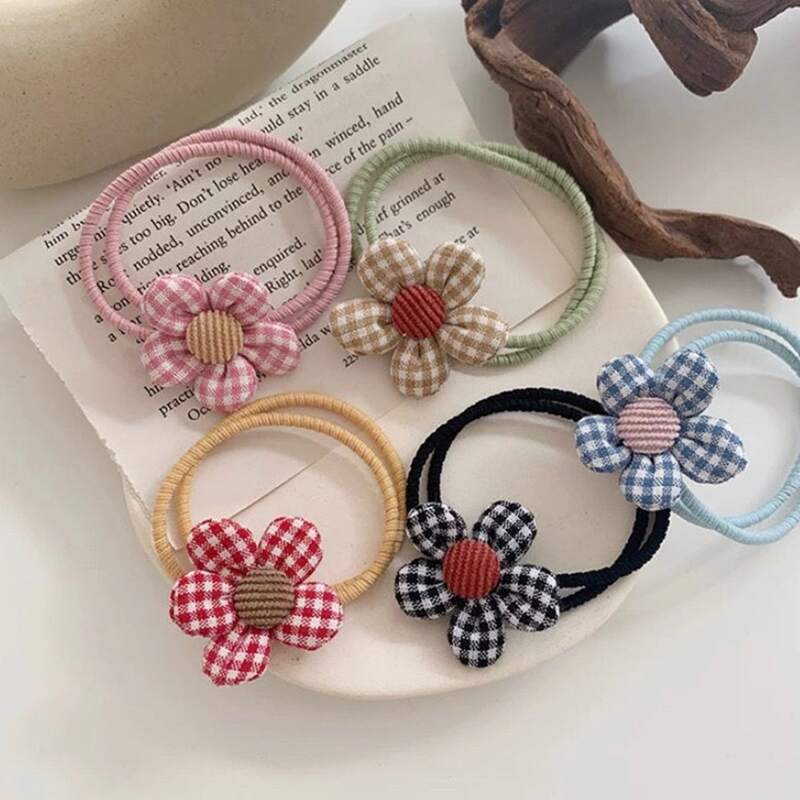 

2pcs Random Floral Hair Tie, Multicolor