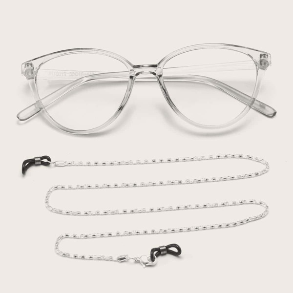 

Clear Frame Glasses With Glasses Chain