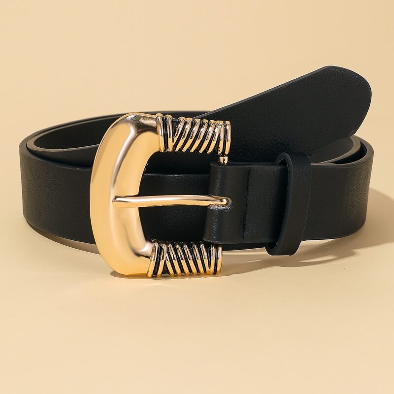 

Metal Buckle Belt, Black