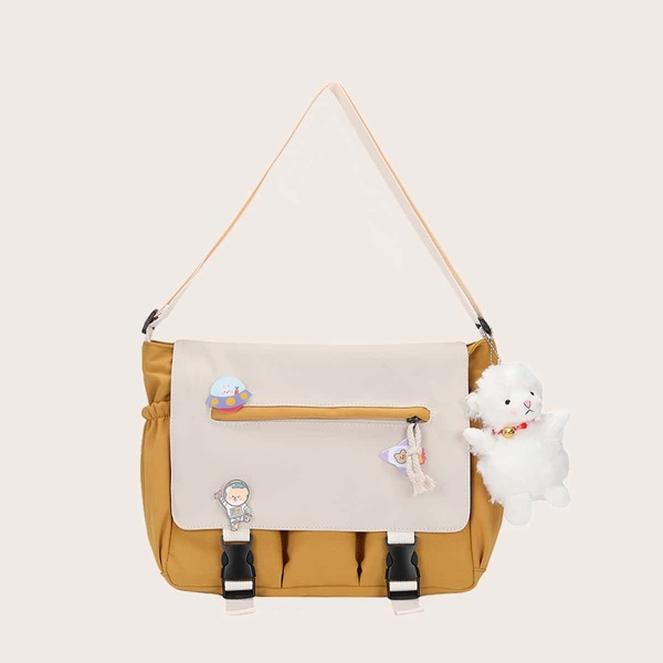 

Kids Cartoon Charm Crossbody Bag, Yellow