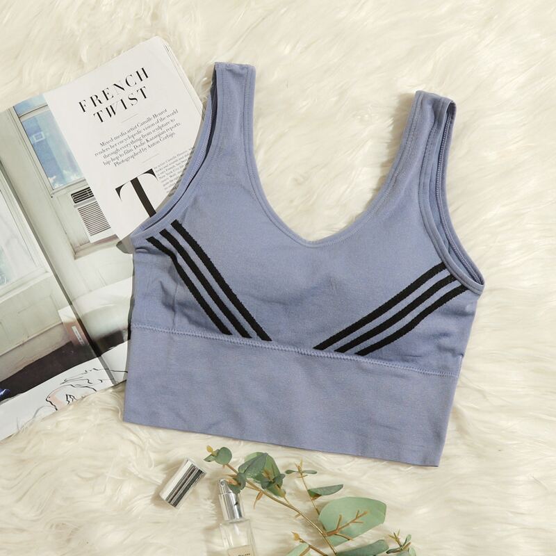 

Stripe Sports Bra, Blue