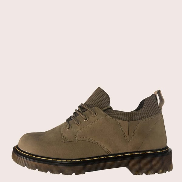 

Men Lace-up Front Dress Shoes, Khaki