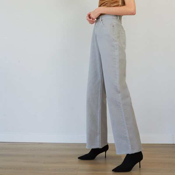 

HIGH WAIST WIDE LEG JEANS, Light wash