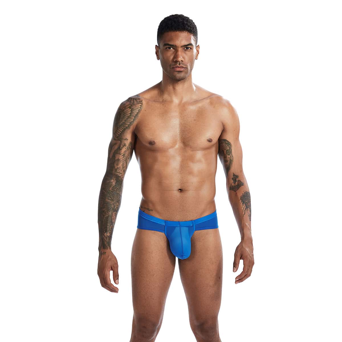 

Guys Solid Elastic Waist Brief, Blue