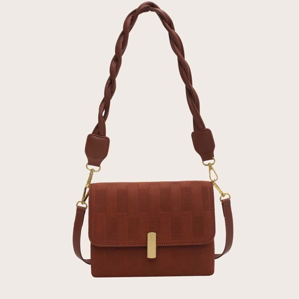 

Flap Shoulder Bag, Brown