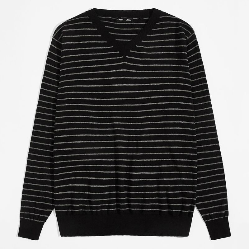 

Guys Striped Sweater, Black