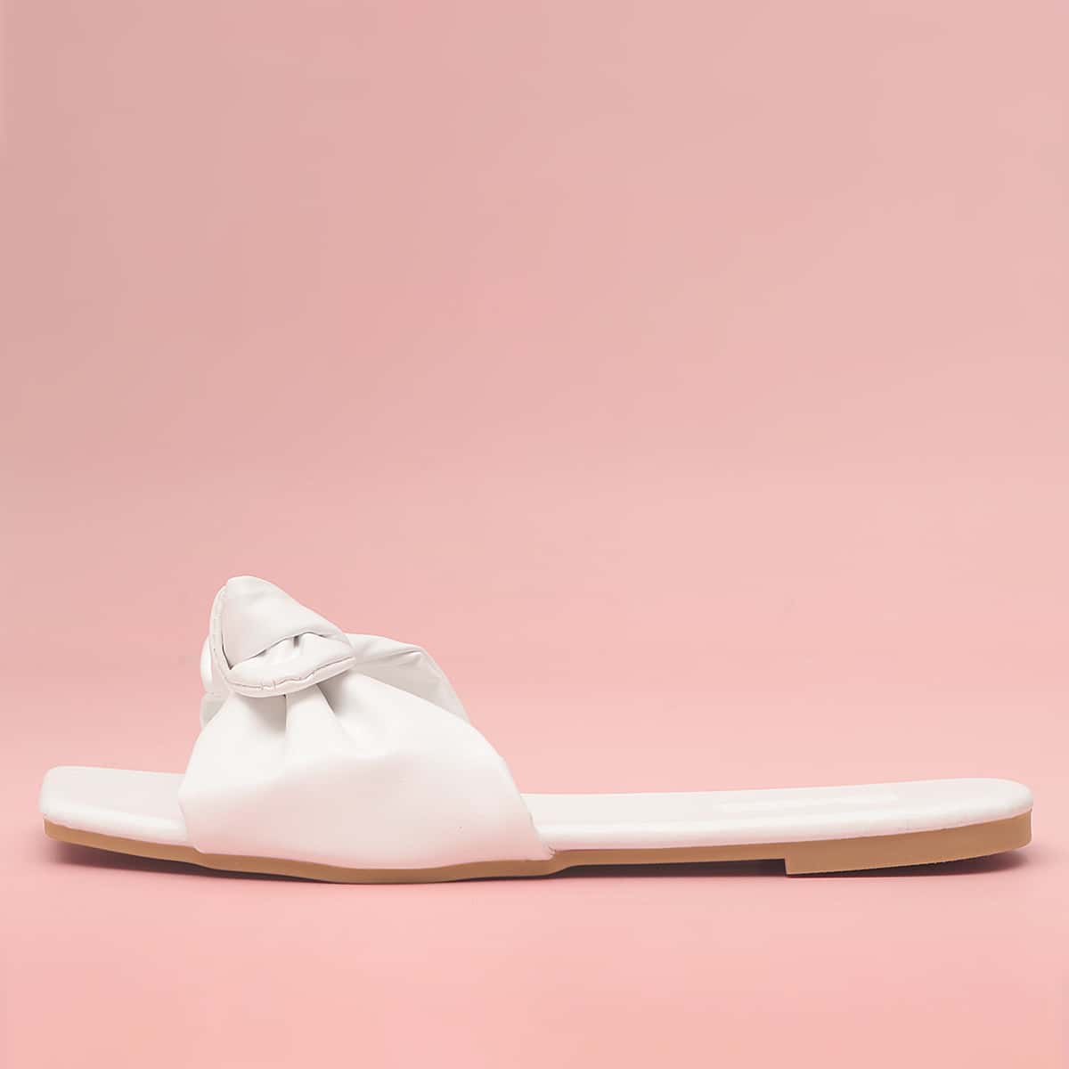 

Twist Slide Sandals, White