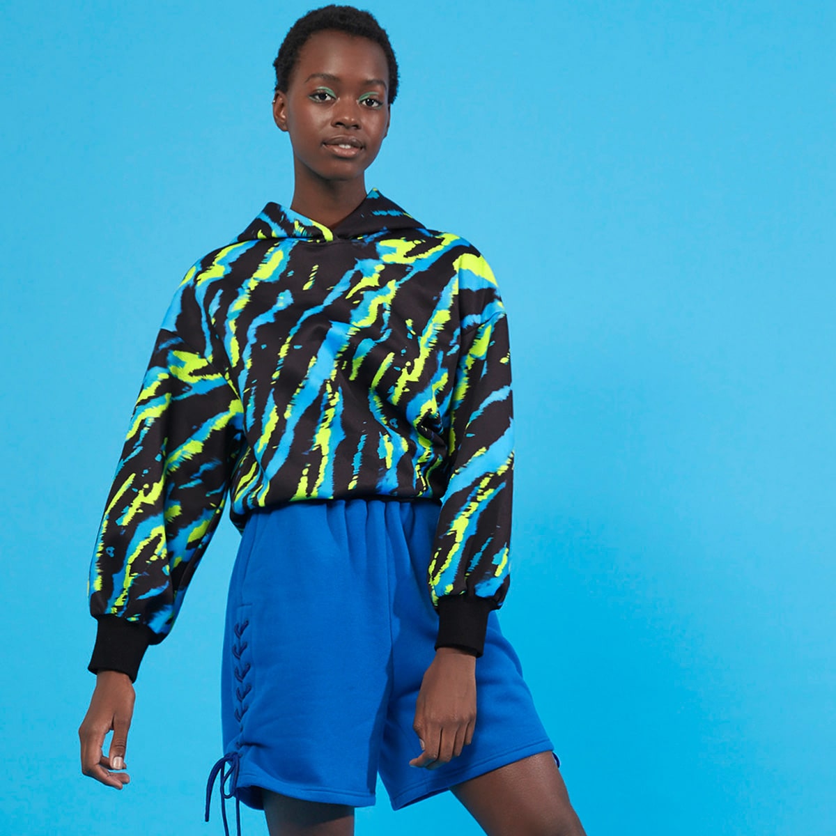 Image of All Over Print Drop Shoulder Hoodie