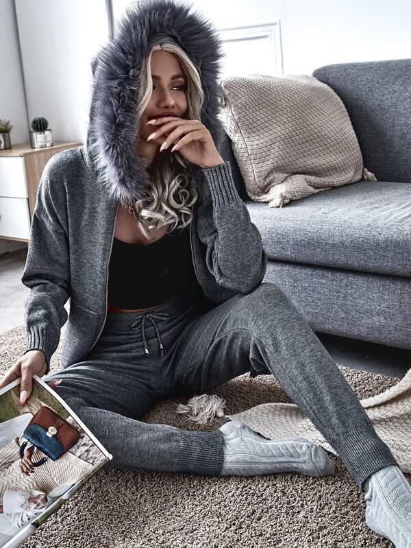 zip up cardigan with hood