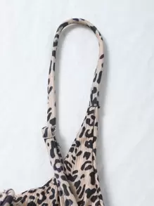 SHEIN Swim Summer Beach Leopard Underwire Bikini Top - Multicolor - View 3