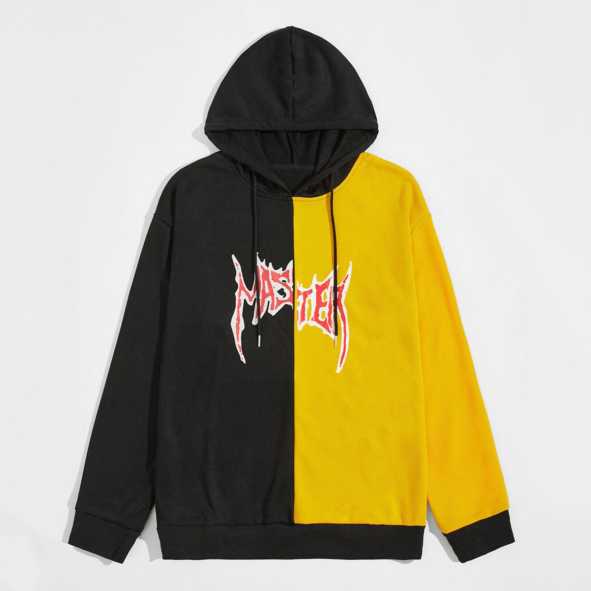 

Guys Letter Graphic Colorblock Hoodie, Multicolor