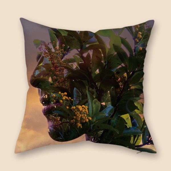 

Plant Print Cushion Cover Without Filler, Multicolor
