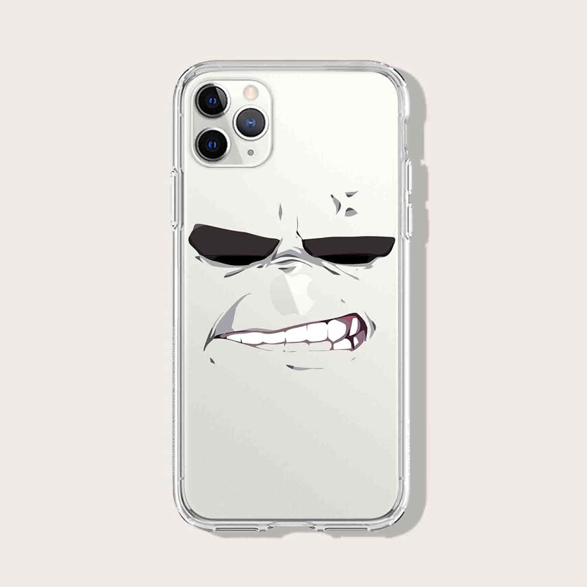 

Cartoon Graphic Clear iPhone Case, Multicolor