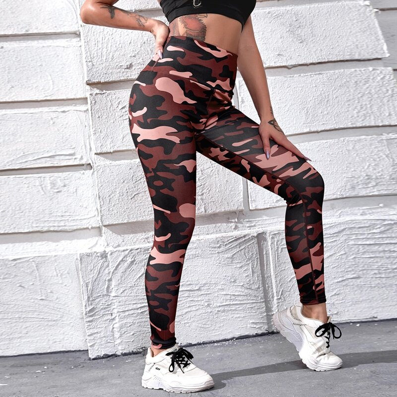

Camo Print Sports Leggings, Multicolor