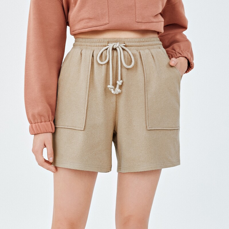 

Pocket Front Front Track Shorts, Khaki