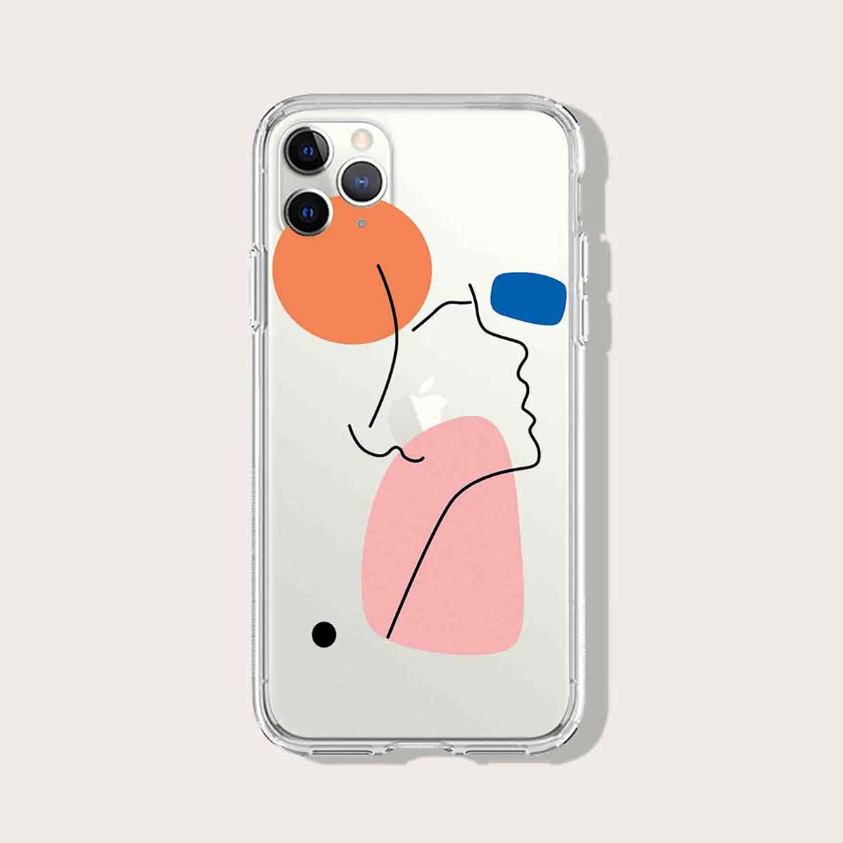

Abstract Clear iPhone Case, Multicolor