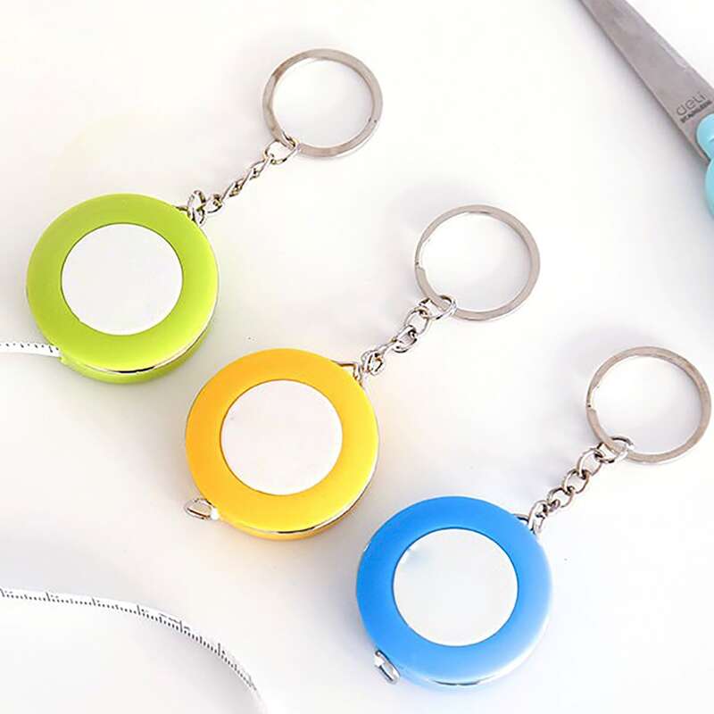 

1pc Random Tape Measure With Keychain, Multicolor