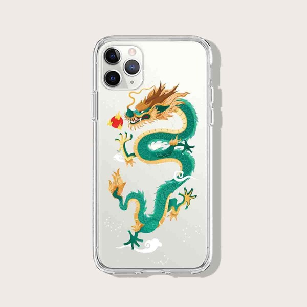 

Chinese Dragon Clear iPhone Case, Multicolor