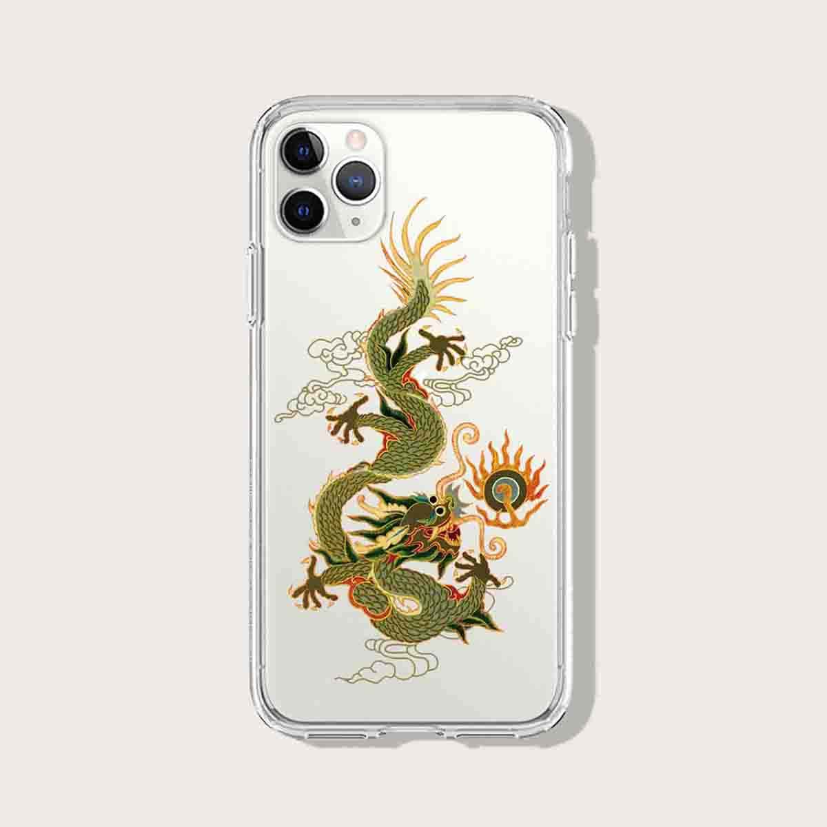 

Chinese Dragon Clear iPhone Case, Multicolor