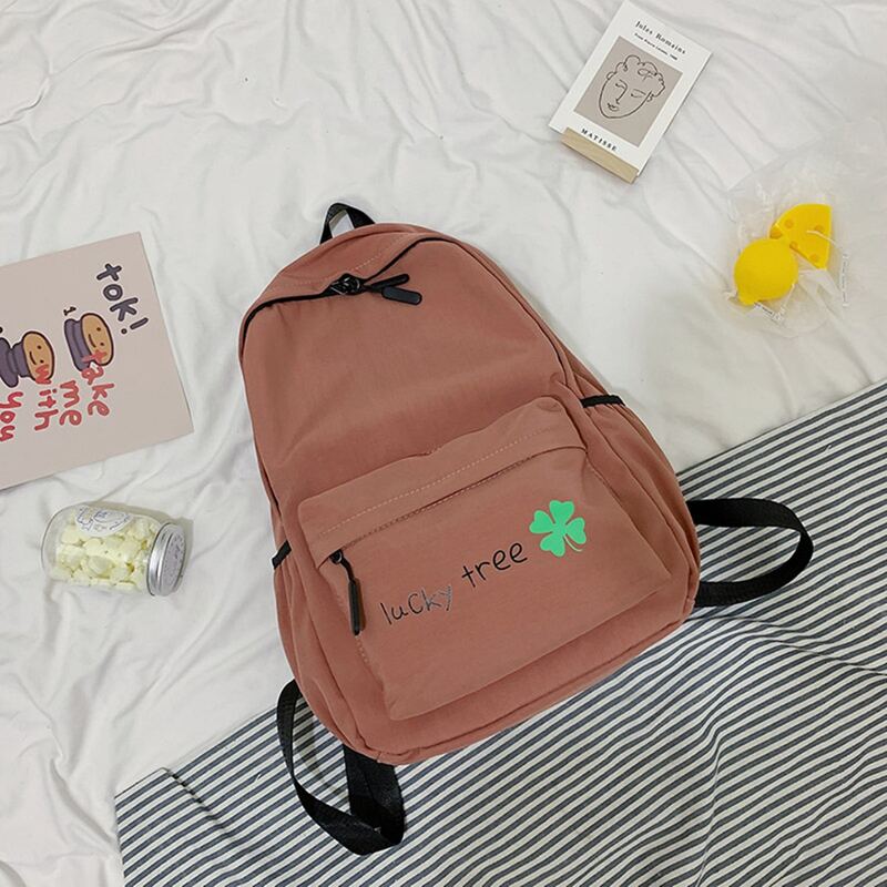 

Clover Print Backpack, Red