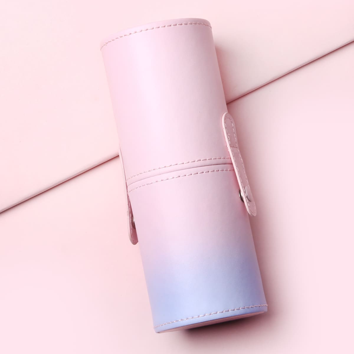 

1pc Ombre Makeup Brush Storage Box, Pink