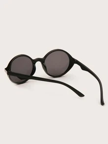 Gafas de moda con marco redondo para niños - Negro - Ver 3