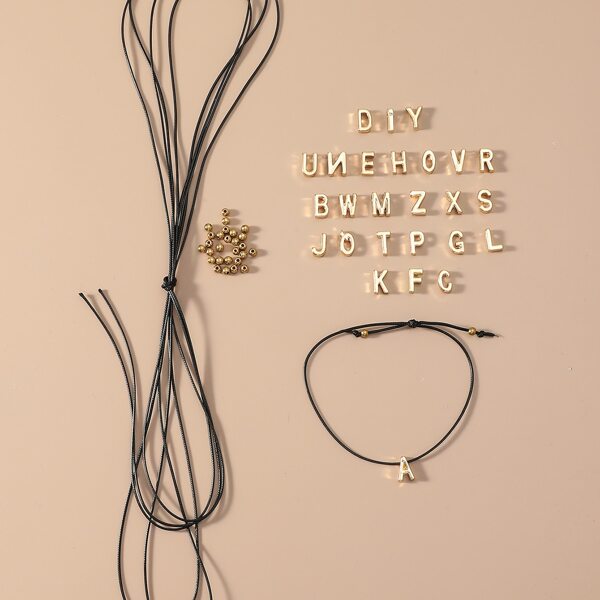 

DIY Letter Decor Jewelry Set, Black