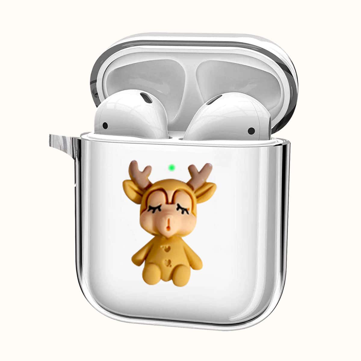 

Cute Deer Clear Airpods Case, Yellow