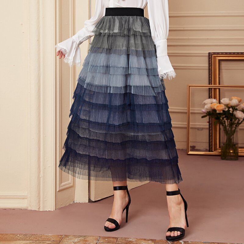 

Ombre Layered Tutu Skirt, Multicolor