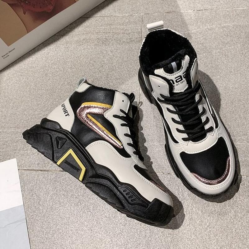 

Lace-up High Top Chunky Sneakers, Black