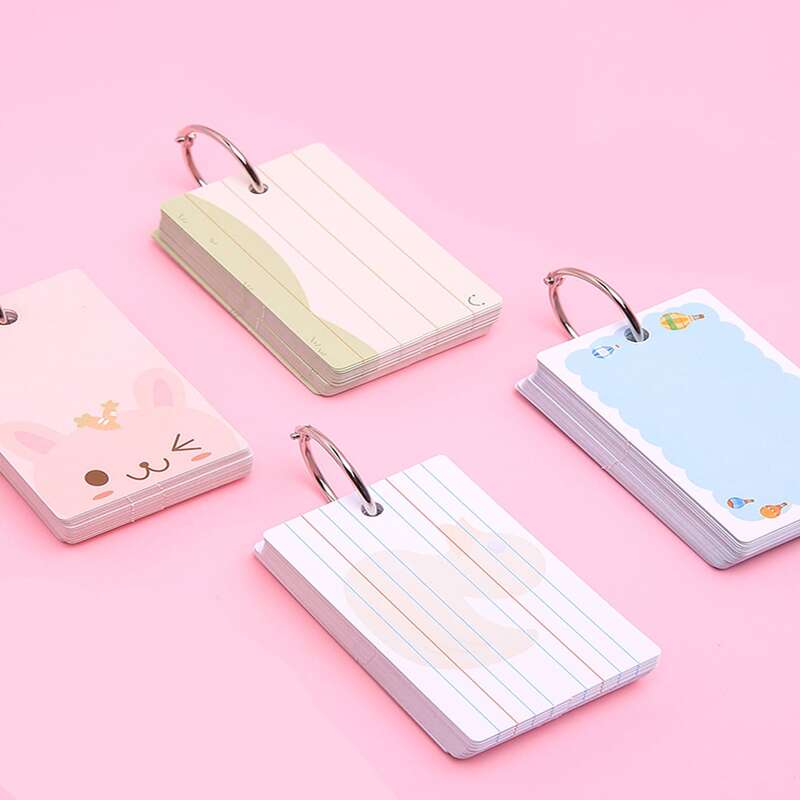 

2packs Cartoon Graphic Random Ring Memo Pad, Multicolor