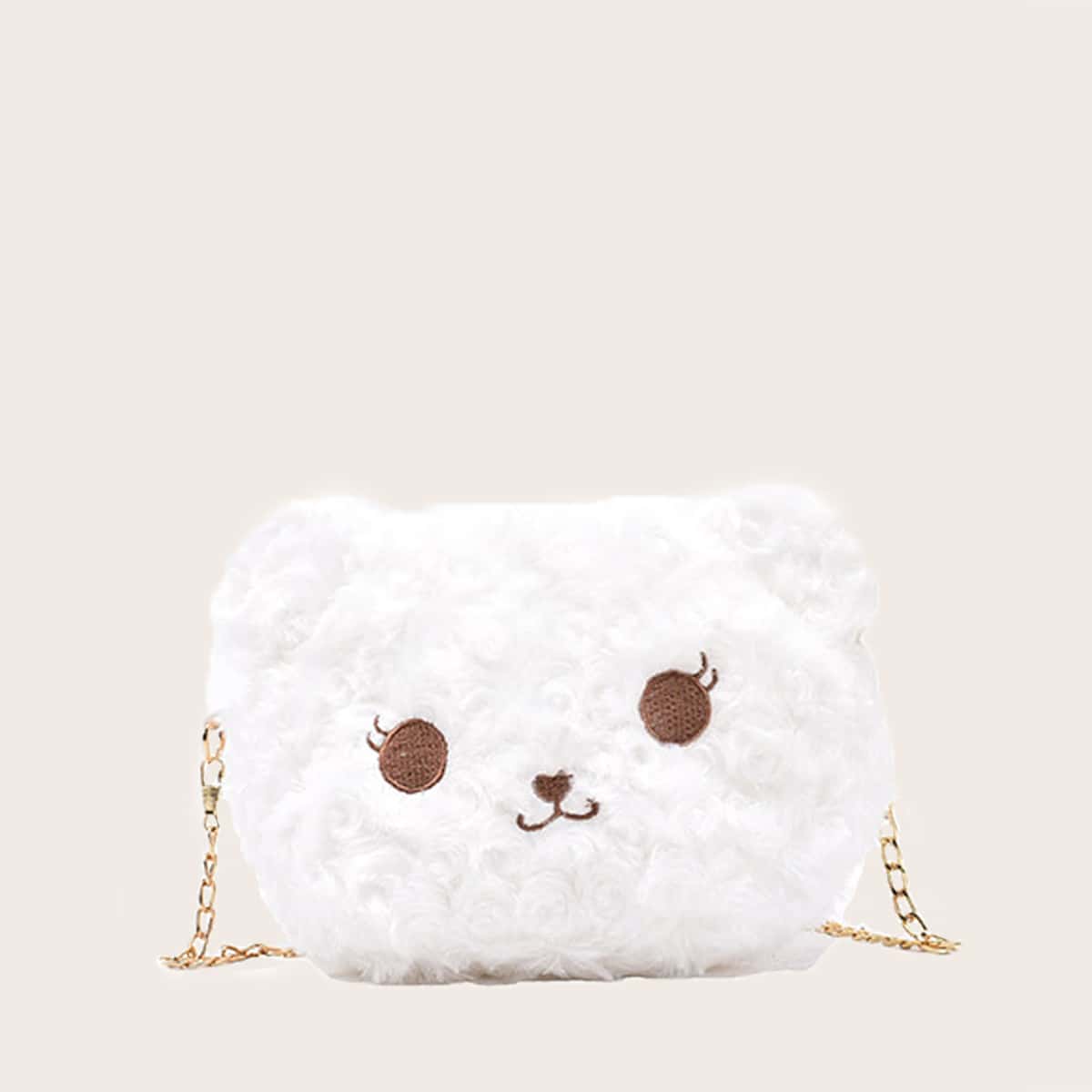 

Bear Shaped Teddy Crossbody Bag, White